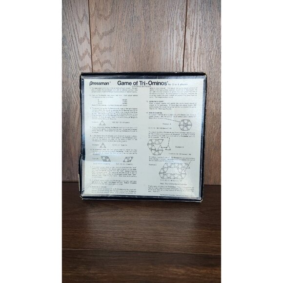 Vintage 1968 Pressman Toy Tri-Ominos Triangle Dominos Board Game Set - Picture 9 of 9